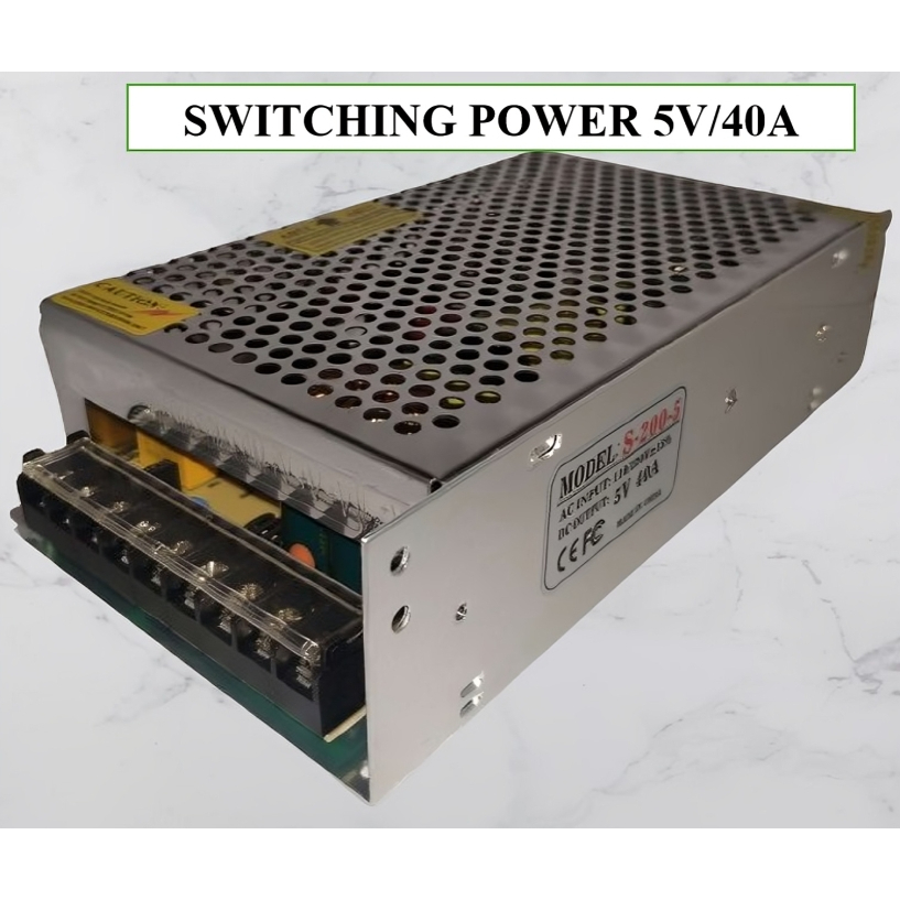 Switching Power 5V/40A PSU SMPS/Adaptor Switching 5V 40A/Travo 5V 40A / Adaptor Power Supply Jaring