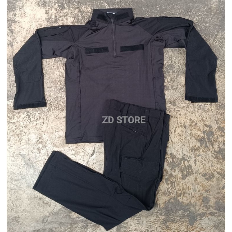 Kaos Tactical Kombet Hitam Spandek Jatah Brimob 2024/Kaos BDU Combat Brimob