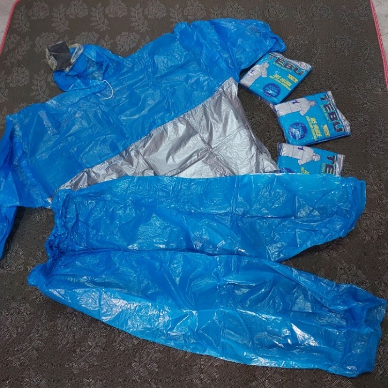 Mantel Jas Hujan TEBU Jaket Celana Plastik