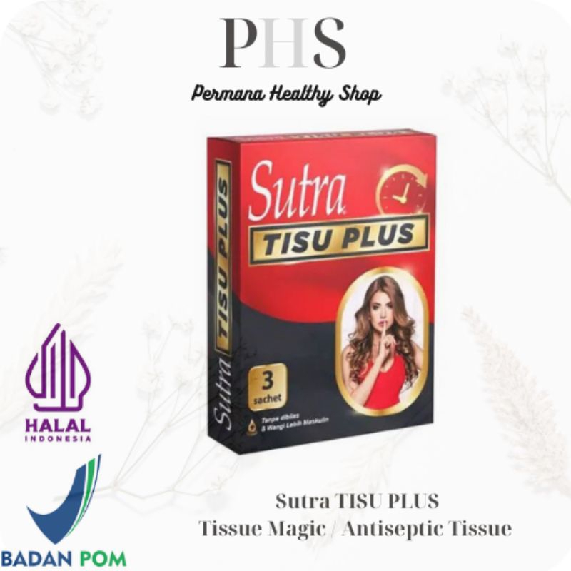 Sutra Tisu Plus isi 3 Sachet / Sutra Tissue Magic / Sutra Tisu Plus / Tisu Magic tanpa dibilas