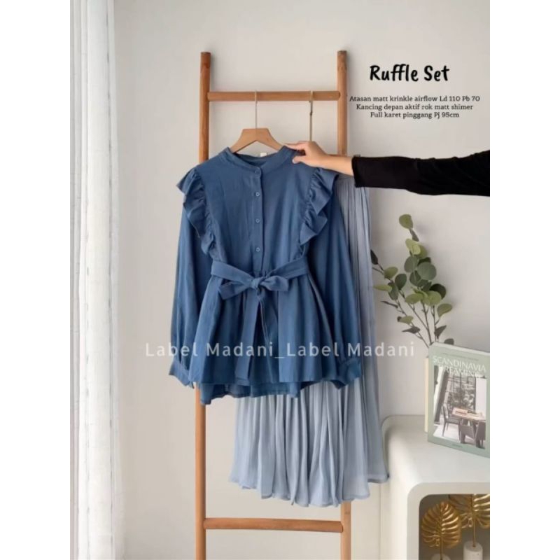 Setelan wanita Ruffle set|Setelan wanita terbaru