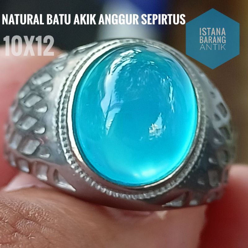 CINCIN BATU AKIK ANGGUR SEPIRTUS KRISTAL 100% ORI