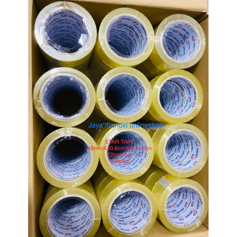 

STAR TAPE LAKBAN BENING&COKLAT 100yard 48mmX10.6cmX45micron