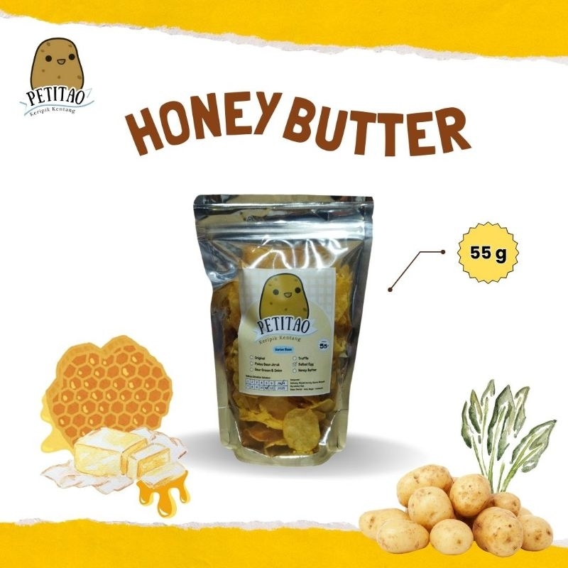 

PETITAO KERIPIK KENTANG 55g - Honey Butter (Madu Mentega)