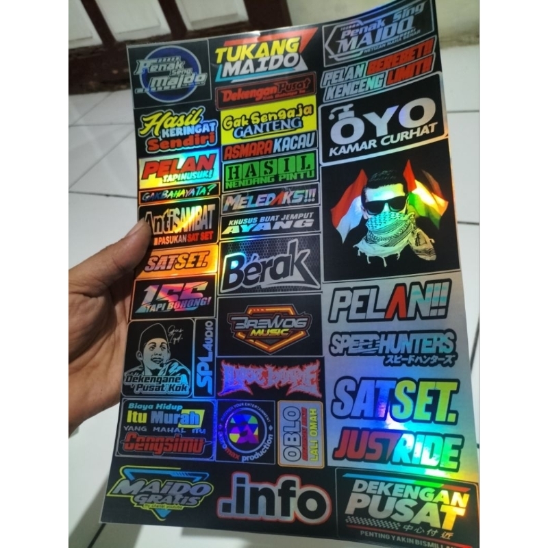 

STIKER KATA KATA | STIKER PACK | STIKER 1 LEMBAR | STIKER HOLOGRAM | STIKER ANTI AIR