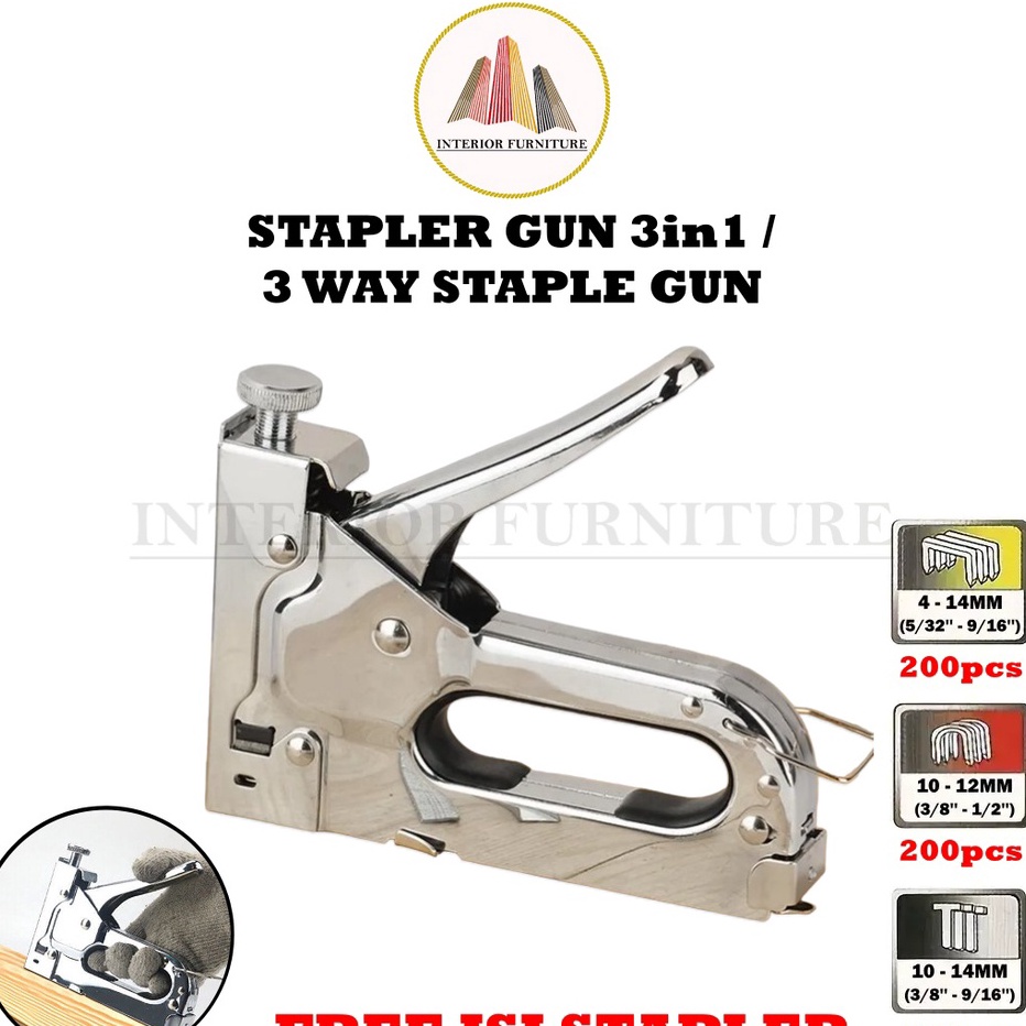 

Staple Tembak Tacker 3 Way Staples Staples Stepler Hekter 3in1