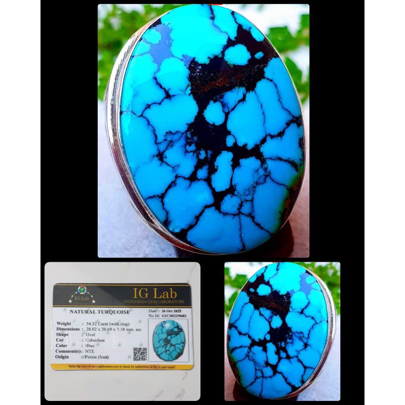 PIRUS BLUE PERSIA SUPER JUMBO + RING PERAK