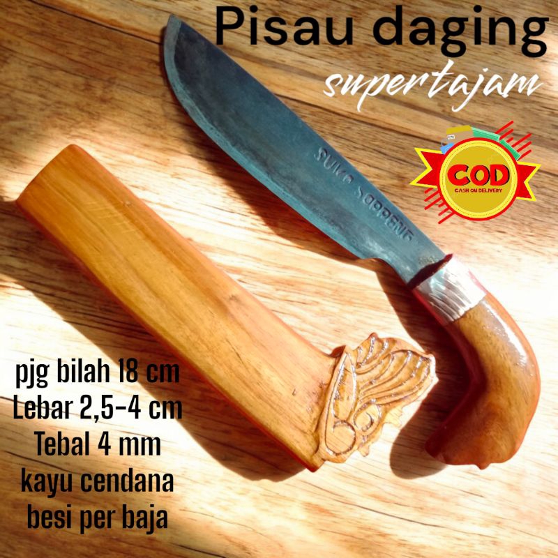 PISAU DAGING MULTIFUNGSI,PISAU SERBAGUNA,PISAU KULIT SAPI PREMIUM BESI PER BAJA ASLI