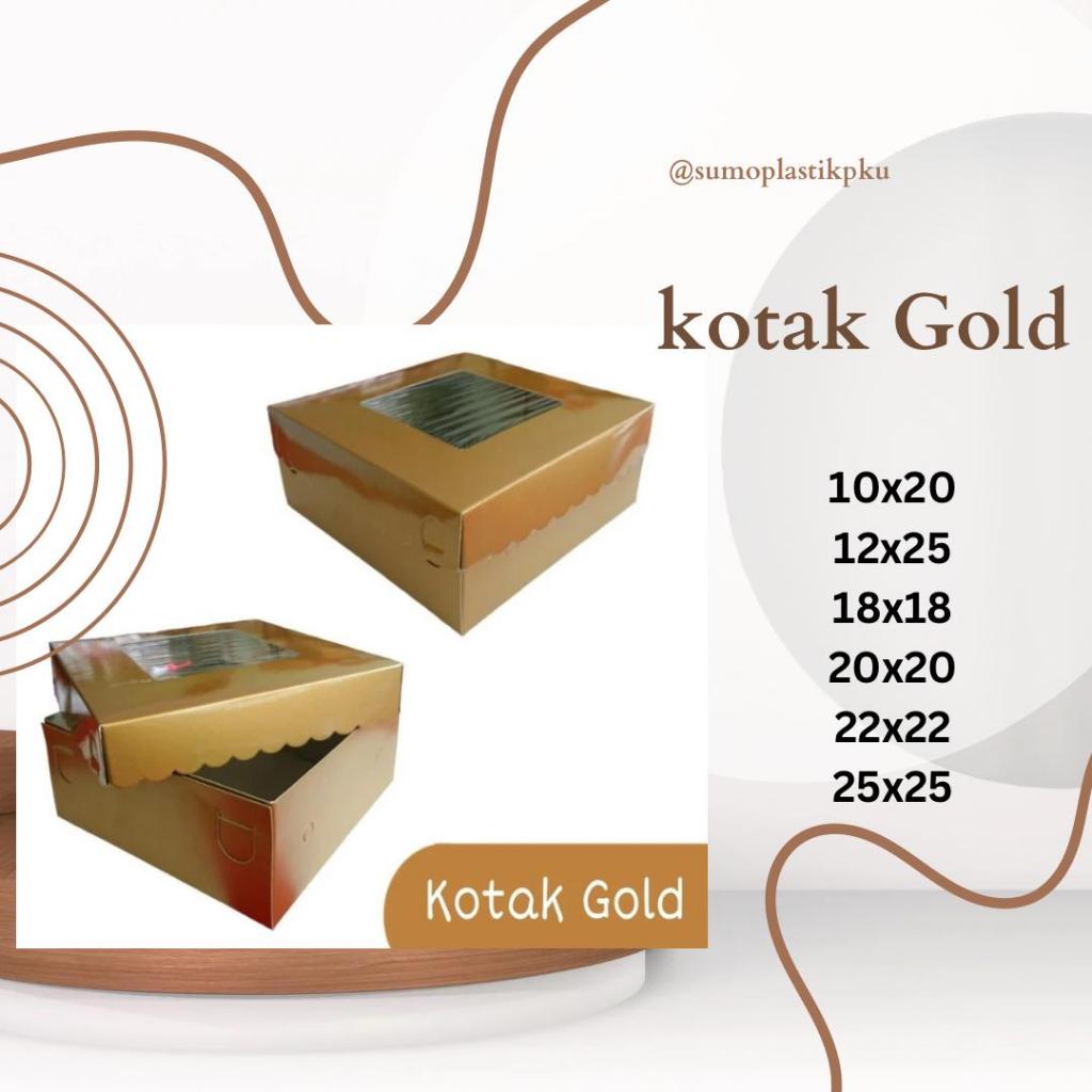 

BOX / KOTAK KUE KUNING EMAS / GOLD TEBAL PREMIUM MURAH