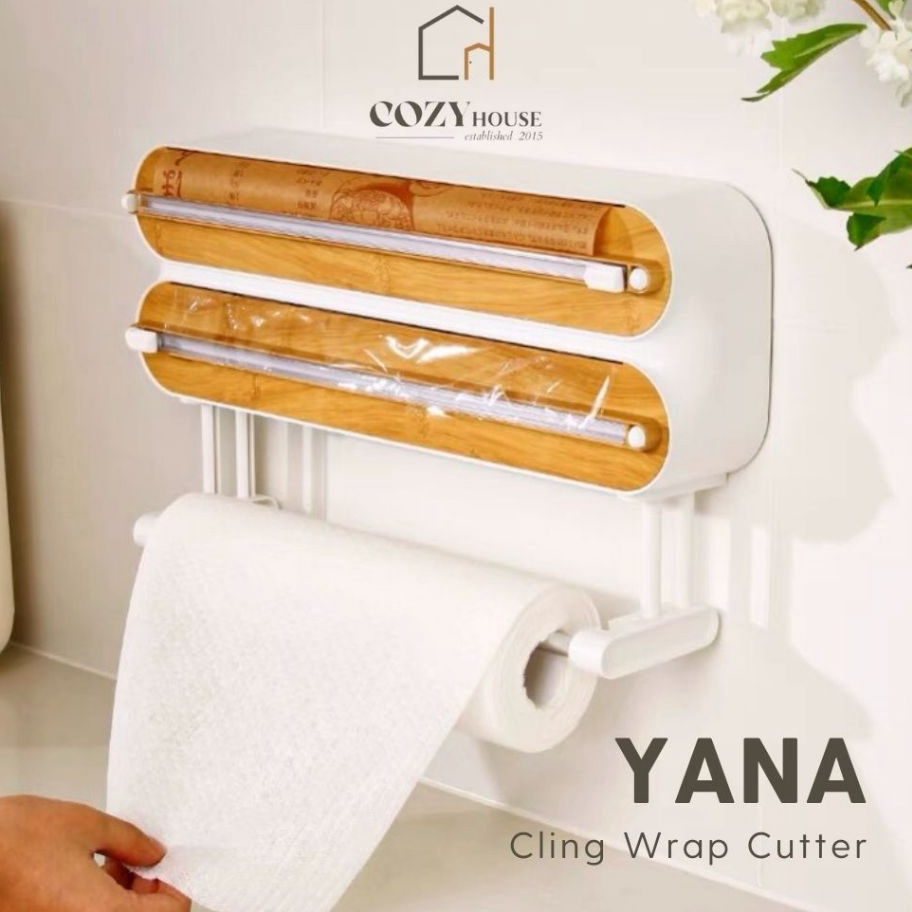 COZYHOUSE YANA Cling Wrap Dispenser Cutter  Alat Penyimpanan Pemtoong Cutter Cling Wrap Baking Paper