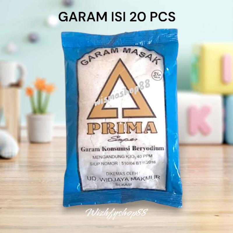 

GARAM MASAK PRIMA SUPER 150 GRAM ISI 20 PCS / GARAM BERYODIUM / GARAM HALUS / BUMBU DAPUR