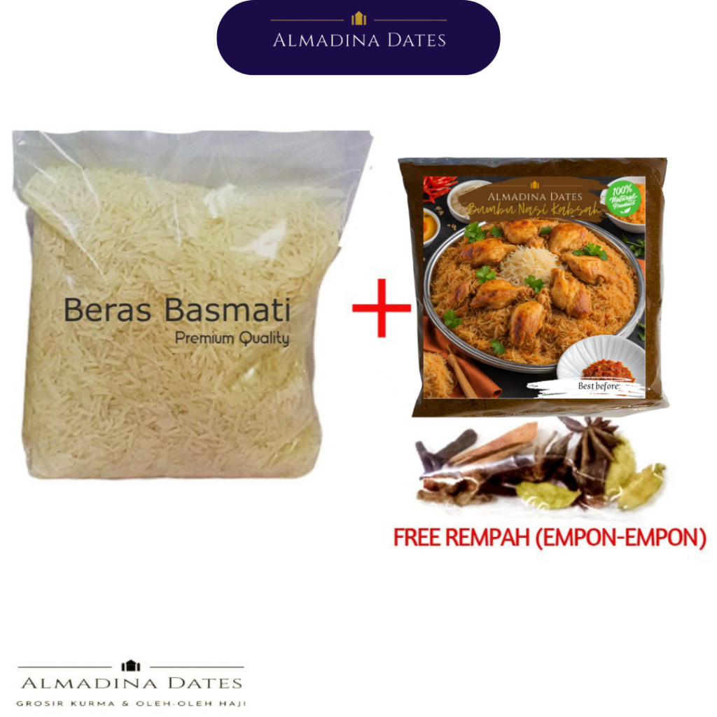 

BERAS BASMATI 1KG + BUMBU KABSAH FREE REMPAH