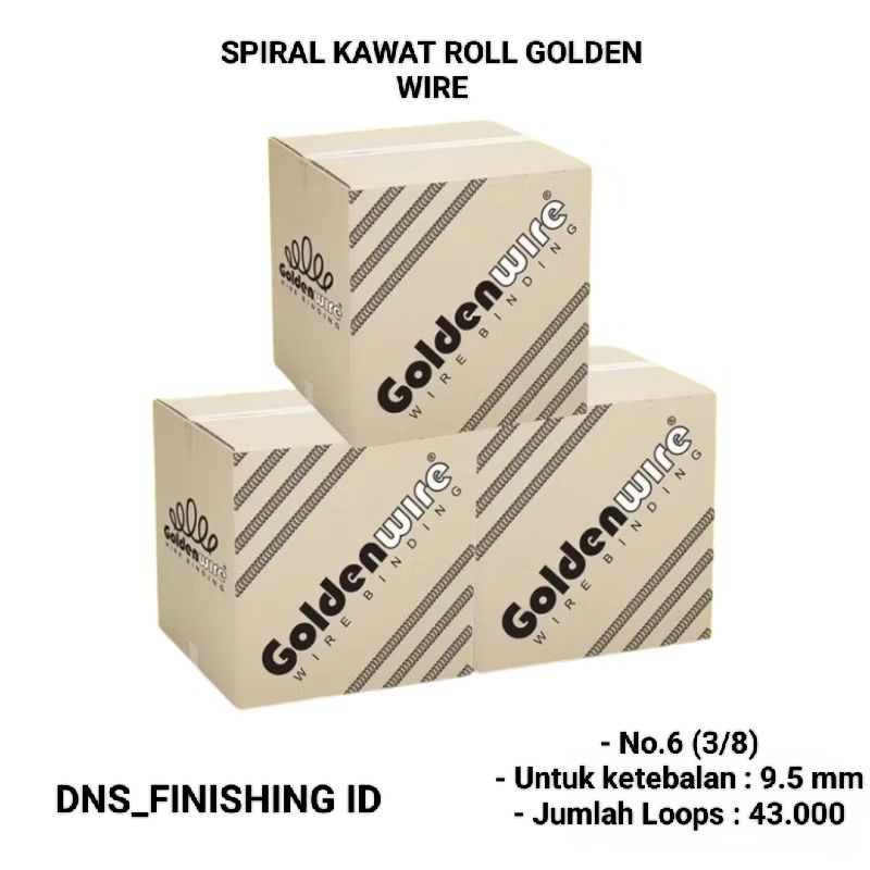 

Spiral Kawat Roll Golden Wire No.6 (3/8)inch Warna Putih Jilid Ring Kawat Spiral by DNS_FINISHING ID