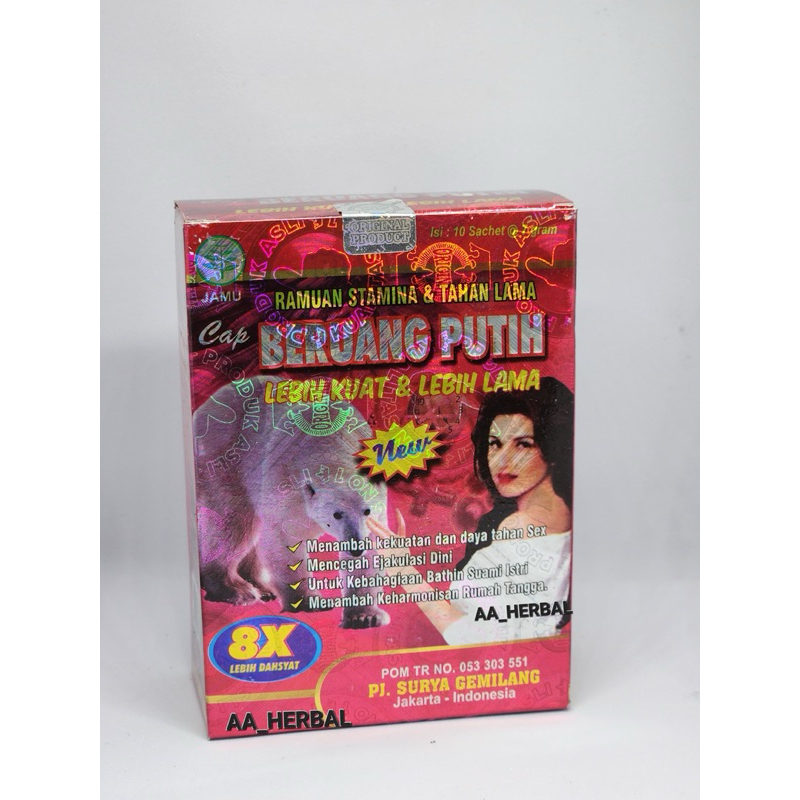 beruang putih serbuk 8x