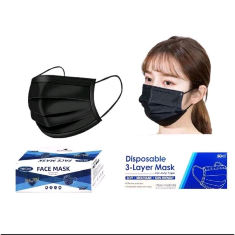 DISPOSABLE PROTECTIVE MASKER 3PLY MASK EARLOOP ISI 50 PCS