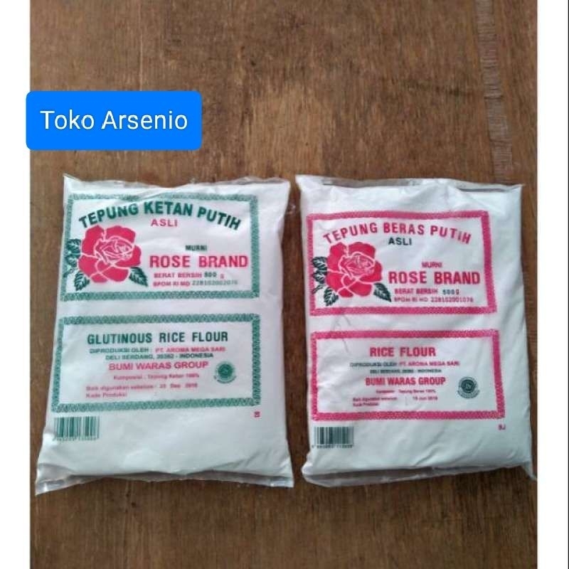 

Tepung Beras dan Tepung ketan putih Rose Brand
