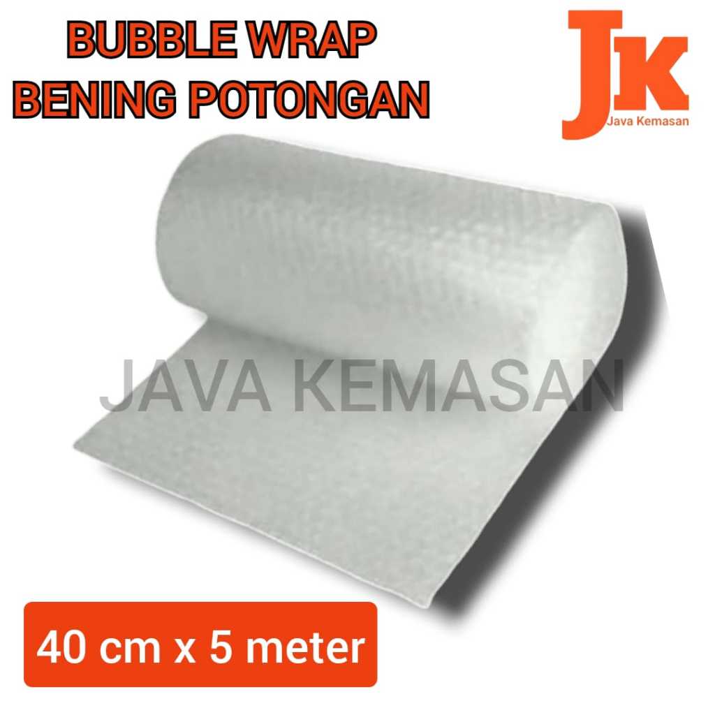 

BUBBLE WRAP 40 CM X 5 METER PLASTIK GELEMBUNG BLE WRAPPING PELINDUNG BARANG PAKET PACKING PUTIH TEBAL KUAT POTONGAN LEMBARAN