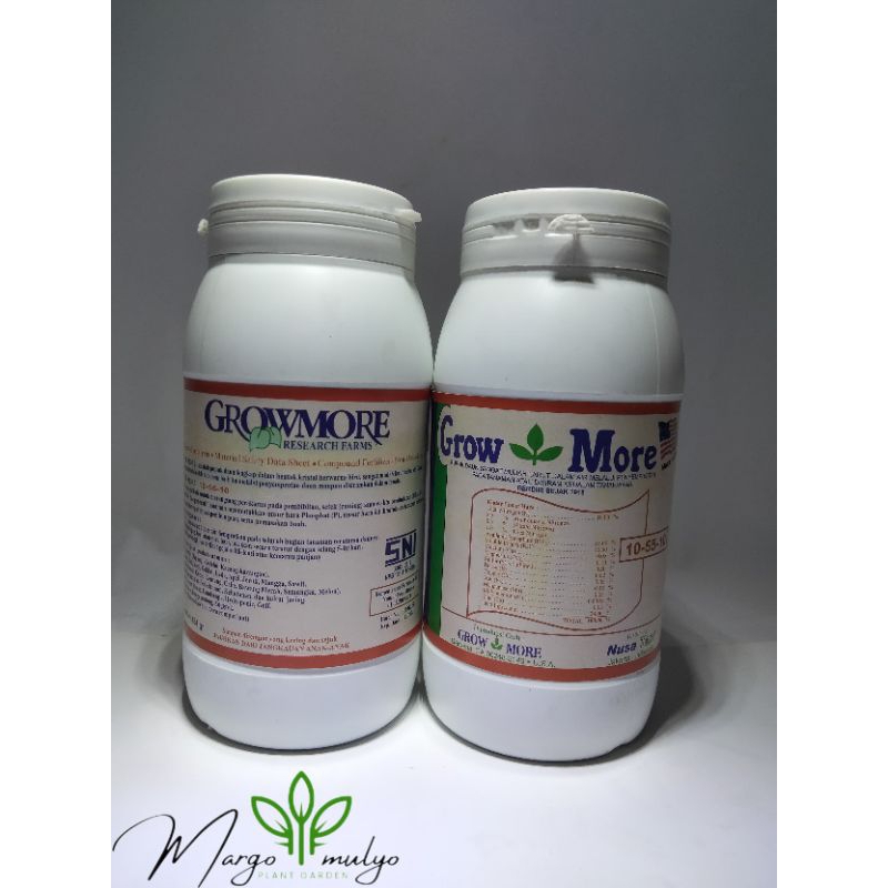 Pupuk GROWMORE 10-55-10 NPK Akar Bunga Buah 454gr Original