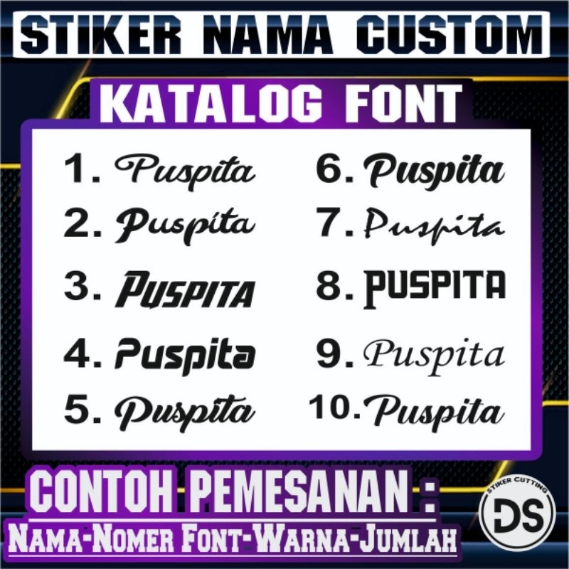 

STIKER NAMA CUSTOM