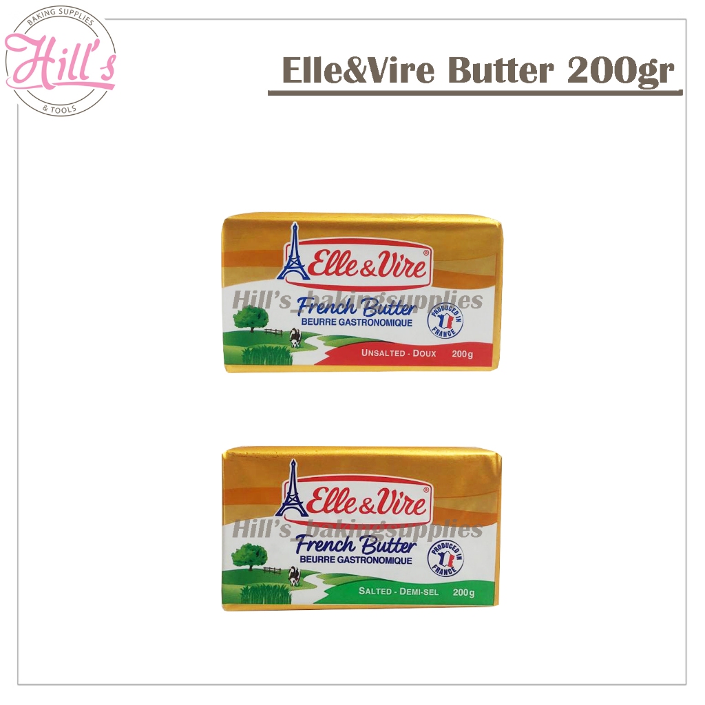 

PROMO MURAH !!! ELLE & VIRE UNSALTED DAN SALTED BUTTER 200gr / MENTEGA TAWAR ASIN /ELLEVIRE PATS 200 gr 227gr / MPASI