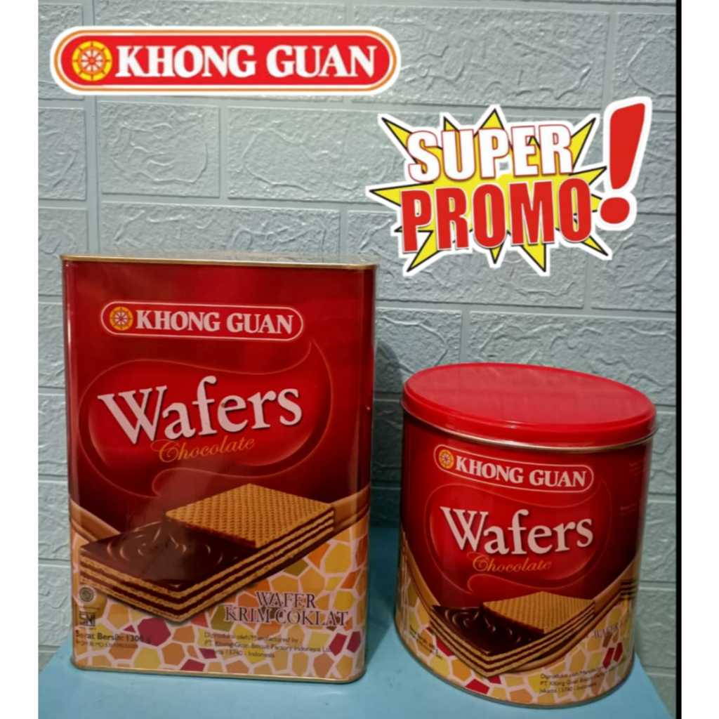 

Khong guan wafer coklat kemasan kaleng 1300 gr dan 600 gr/ kue lebaran