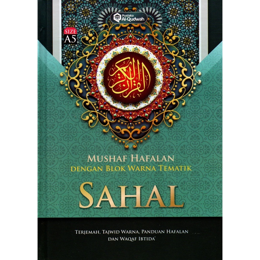 Gramedia Batam - Alquran terjemah Hafalan Blok Warna Tematik SAHAL: hijau tosca A5
