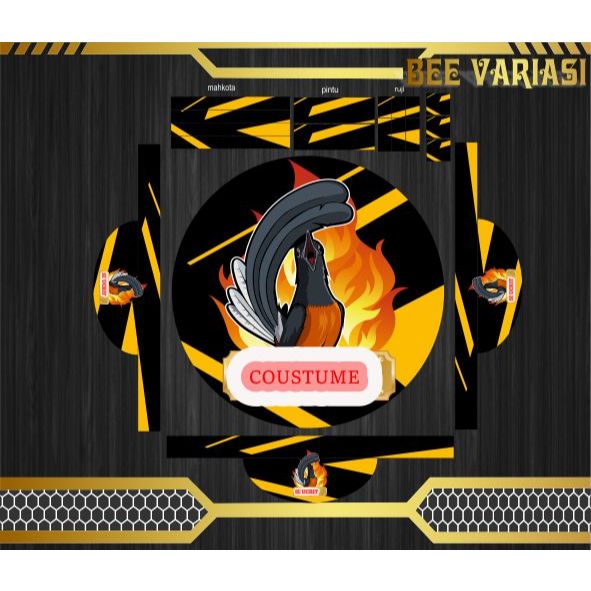 STIKER SANGKAR  / STICKER SANGKAR MURAI / TEBOK MURAI / STIKER TEBOK STIKER / SANGKAR MURAI /  DECAL