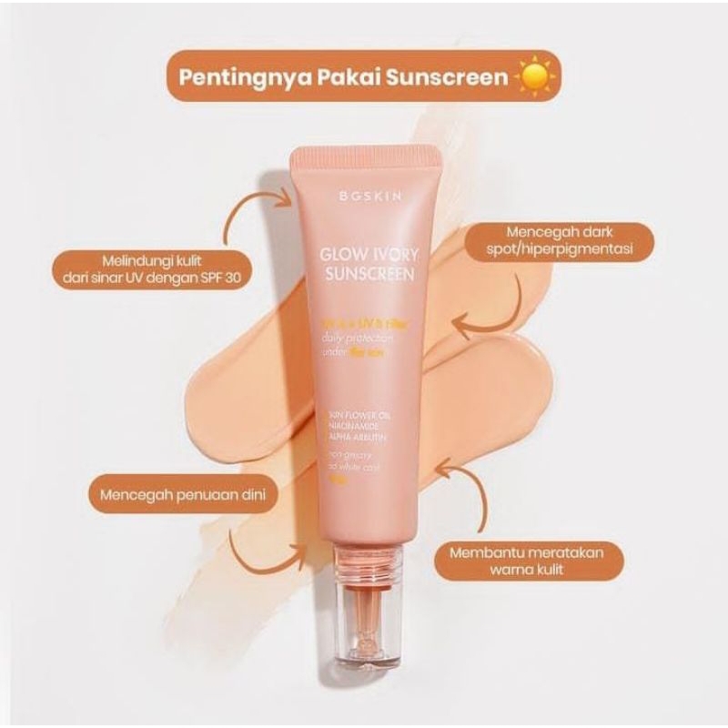 Cream Siang BG SKIN SUNSCREEN IVORY