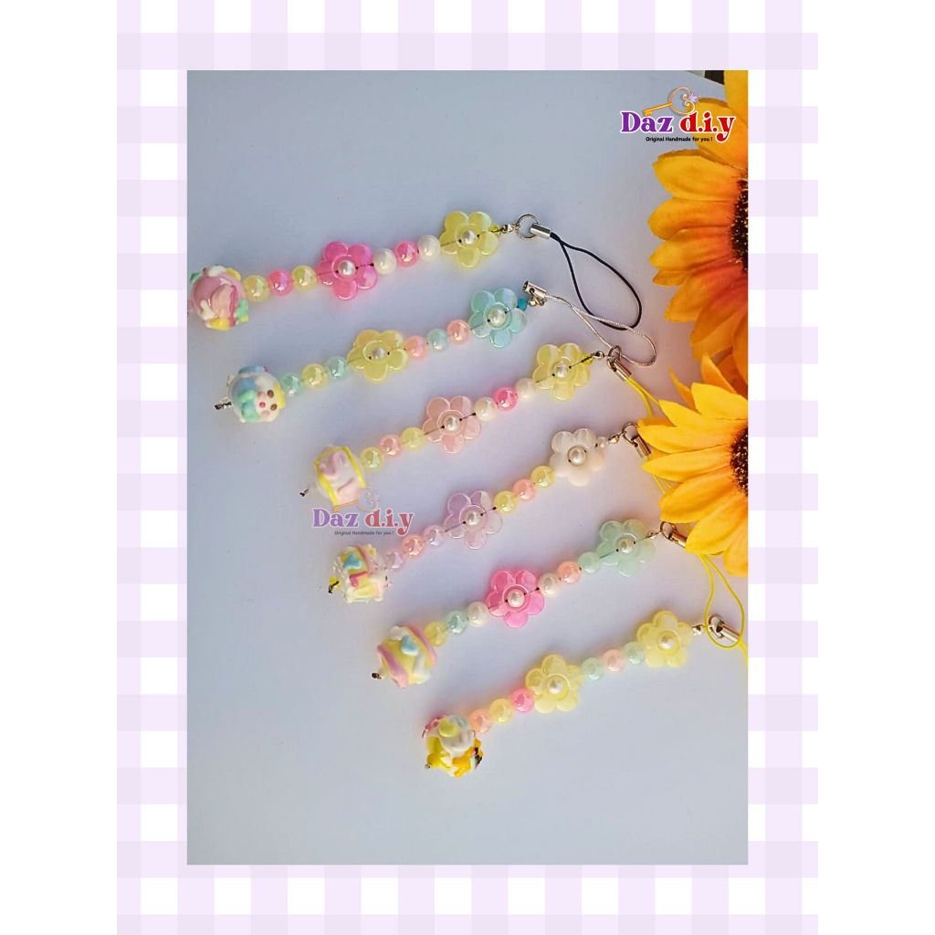 Cute Strap / Strap phone / strap Hp / Strap lucu / strap bunga / gantungan Hp / aksesoris Hp lucu / 