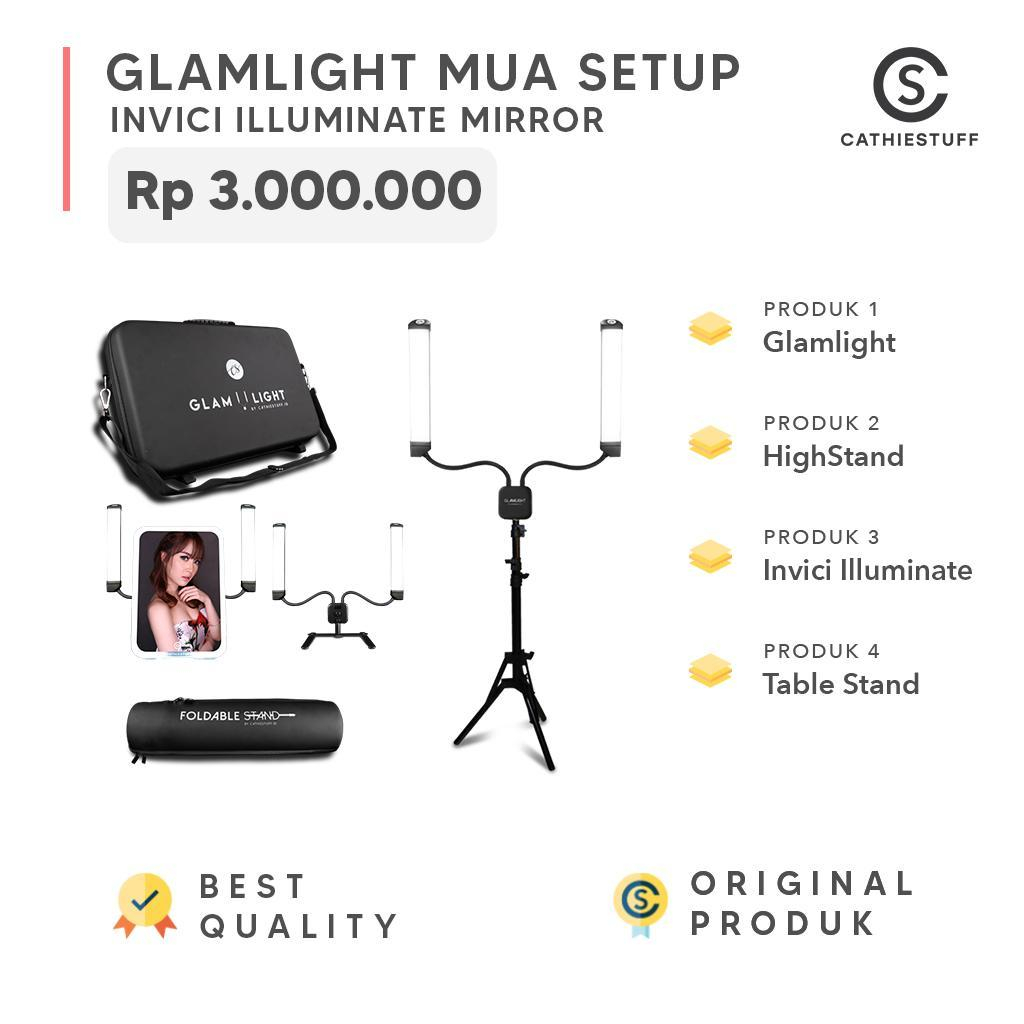 Cathiestuff Glamlight MUA Setup - Illuminate MirrorLampu Rias Professional MUA Premium Multifungsi