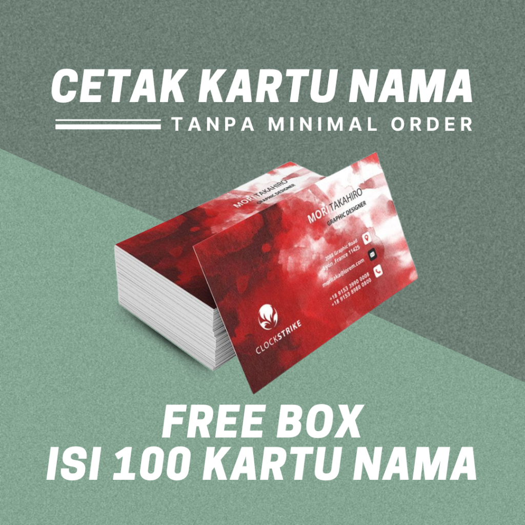 

CETAK KARTUNAMA - FREE BOX - TANPA MINIMAL ORDER