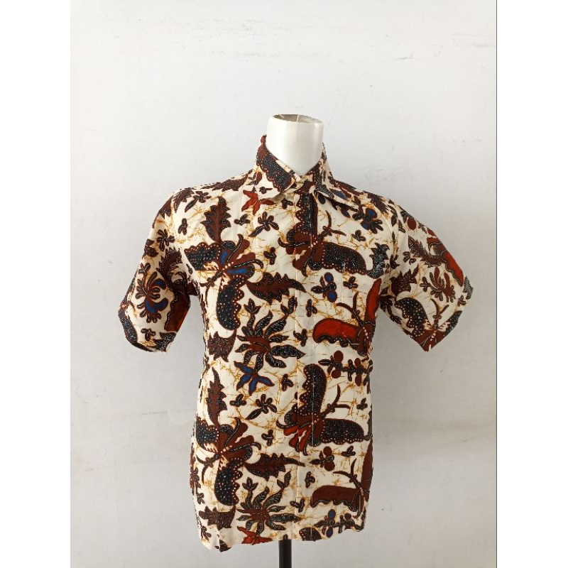 HEM BATIK POLYESTER PRIA KERJA MURAH KUALITAS PREMIUM - GMK822 (2B4E KB)