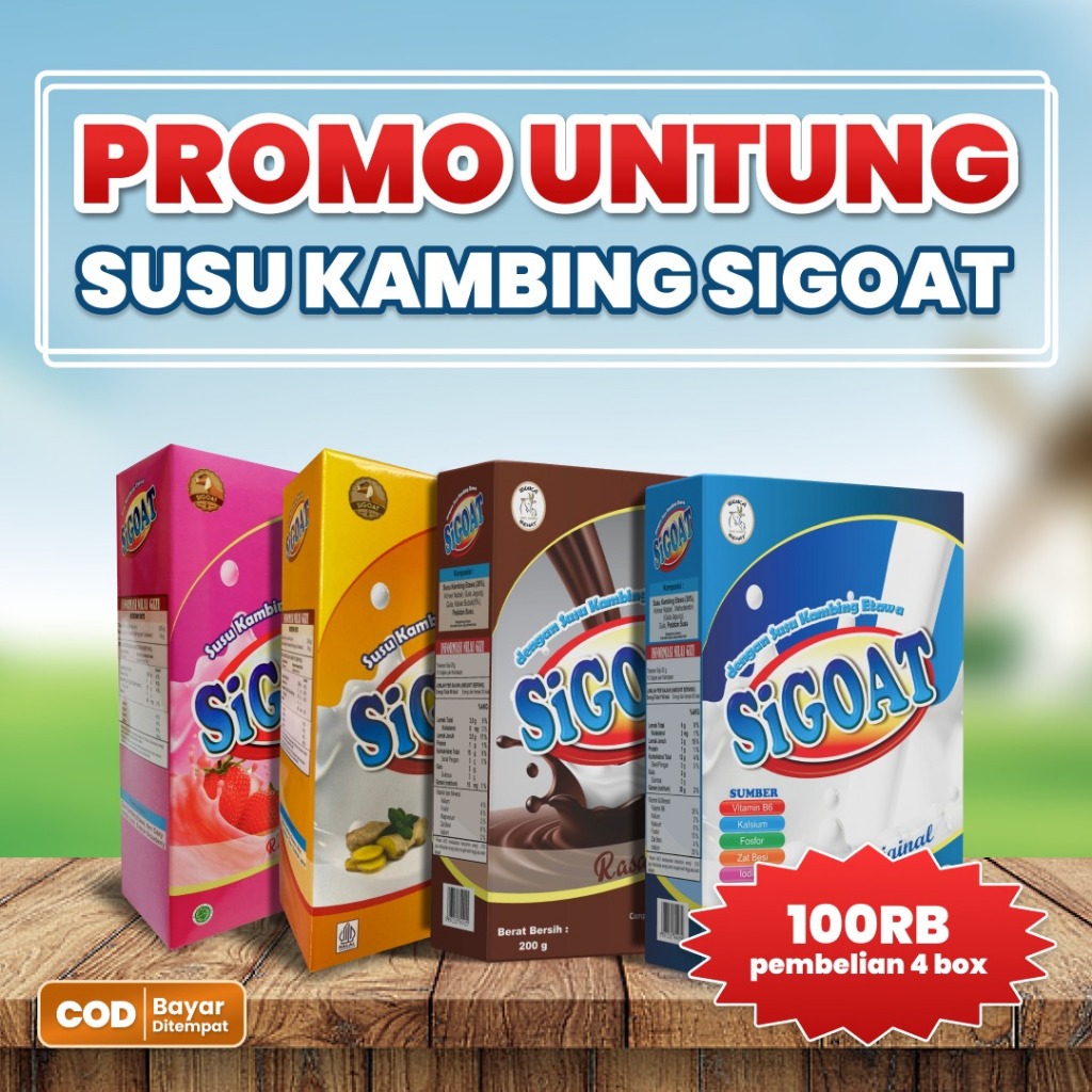 

Susu Etawa SiGOAT - Solusi Terjangkau untuk Kesehatan Pernapasan, Pencernaan, Tulang dan Sendi