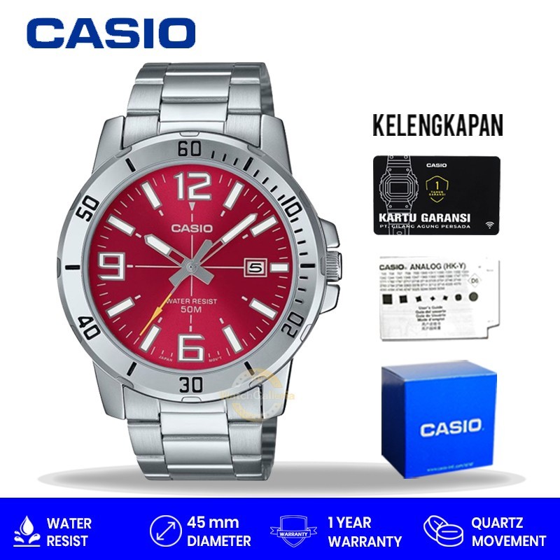 Jam Tangan Pria Casio General MTP-VD01D-4BVDF MTP-VD01D-4B MTP-VD01D Original Resmi