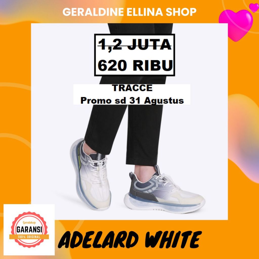 Sepatu sneakers pria SALE Tracce 100% original seri ADELARD