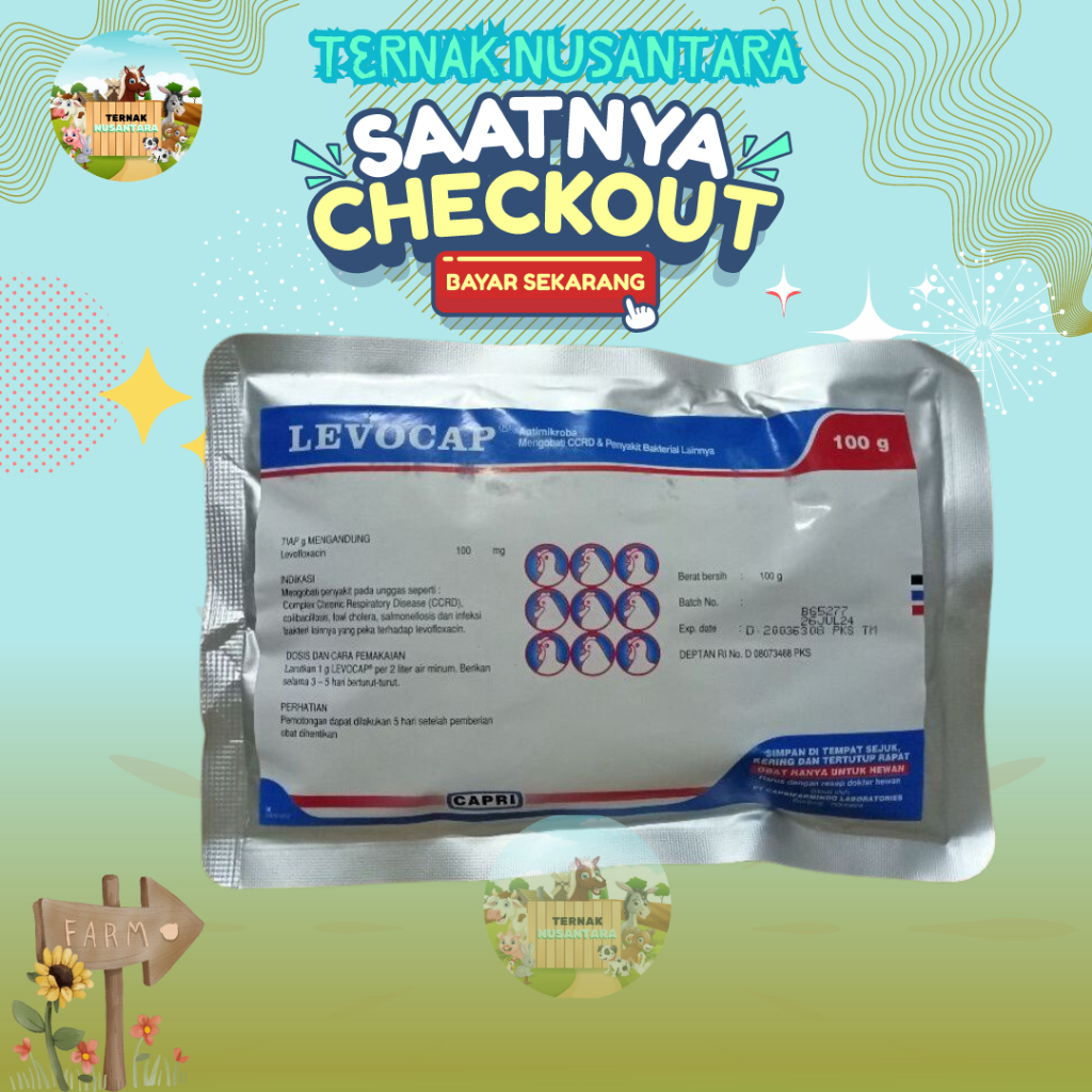Levocap 100gram - Obat Spektrum Luas Untuk Pencernaan dan Pernafasan pada Unggas
