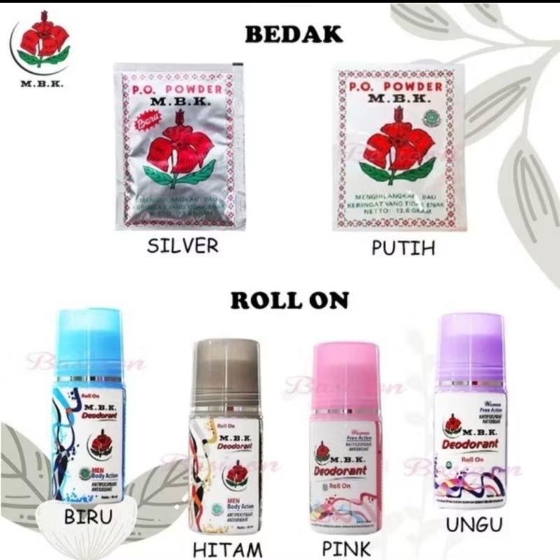 MBK ACTION DEODORANT ROLL ON MBK POWDER BEDAK ANTI BAU KETIAK KERINGAT