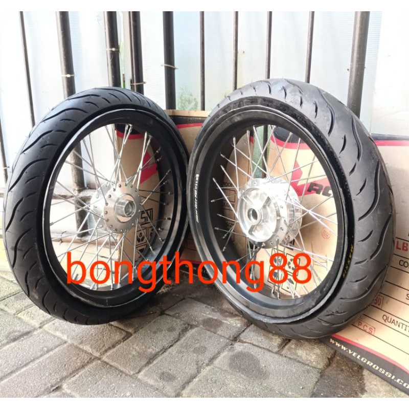 Sepakat Velg XD 250 300 ring 17 Revo fit Revo absolute Ban 90/80 dan 100/80 jari jari tromol set