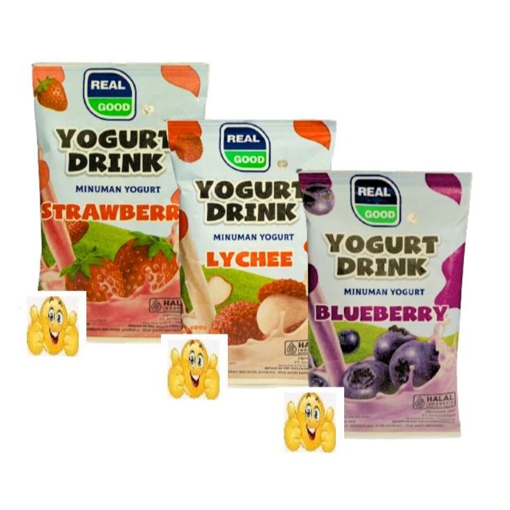 

Real Good Yogurt Drink Bantal 80ml / Realgood Yogurt Drink / Minuman Yogurt Aneka Rasa