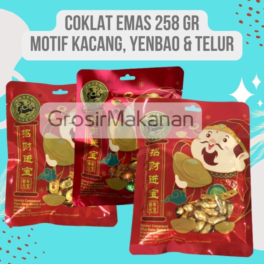 

Cemilan / Parcel Coklat / Coklat Emas Kemasan Refil 258 Gr / Halal