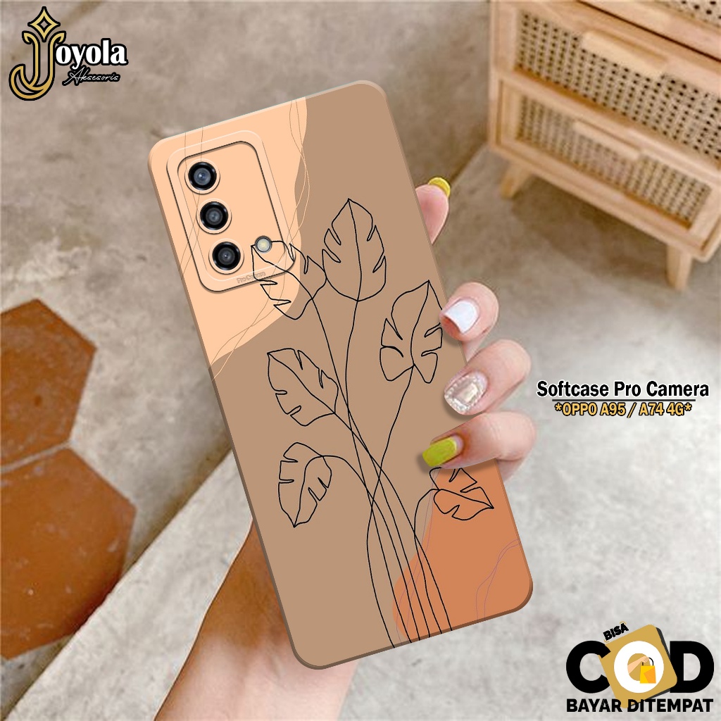 JOYOLA Case OPPO A95/A74 - Fahion Case Pattern - Softcase OPPO A95/A74 - Pro Camera - Casing OPPO A9