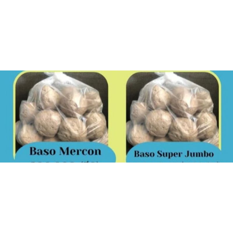 

Bakso Ikan sinar bahari ukuran Super Jumbo isian Mercon/Jando