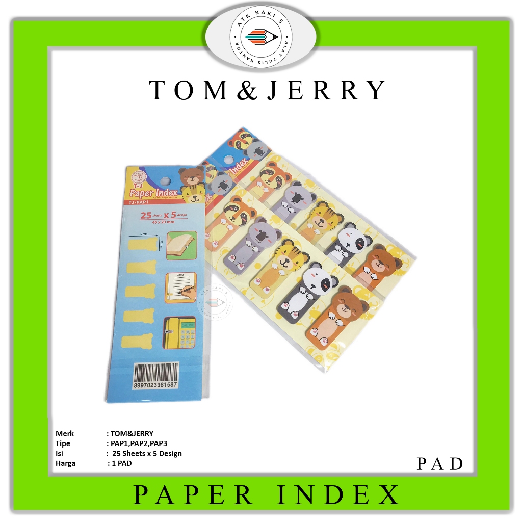 

TOM & JERRY - Pembatas Buku Paper Index - Pad