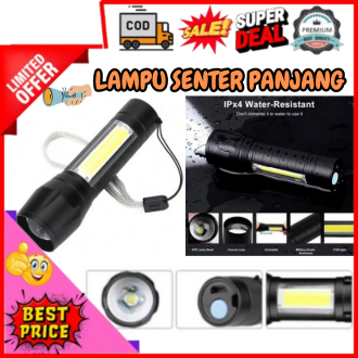 BISA COD senter mini super terang jarak jauh dan tahan lama bisa zoom lampu senter led super terang 