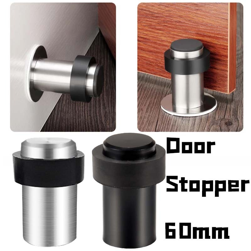 Stainless Penahan Pintu Bawah Premium Stopper Pintu Rumah Universal Pengganjal Pintu Karet Penahan P