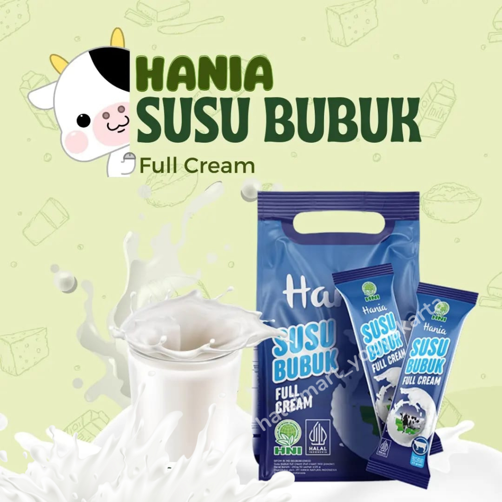 

MEMBANTU KESEHATAN JANTUNG- HANIA SUSU SAPI BUBUK FULL CREAM