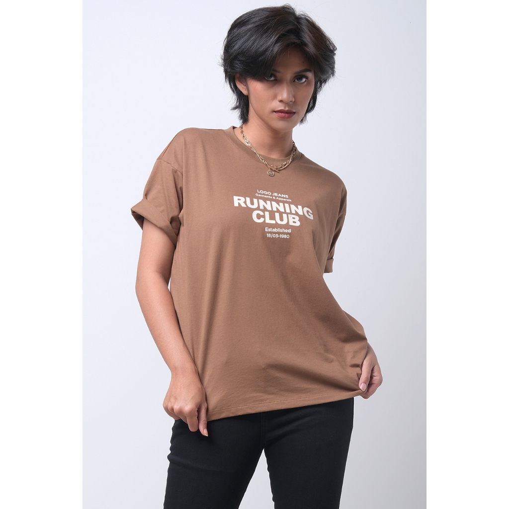 Logo Jeans - Kaos Oversize Wanita Edrea 12853L4BW