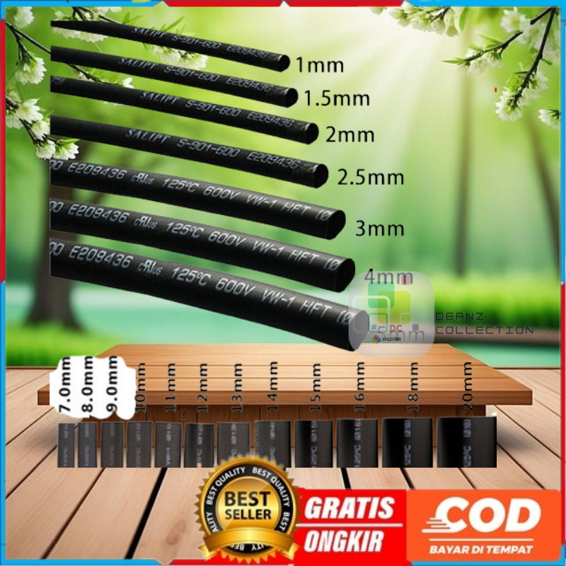 Selongsong Bakar Isolasi kabel isolasi bakar selongsong kabel Heat shrink Set