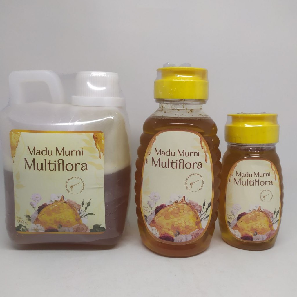 

Madu Murni Asli 500 G,350 G, 150 G, Nektar Multiflora 100% Pure Raw Honey / Madu Murni Nektar Bunga Multiflora Asli