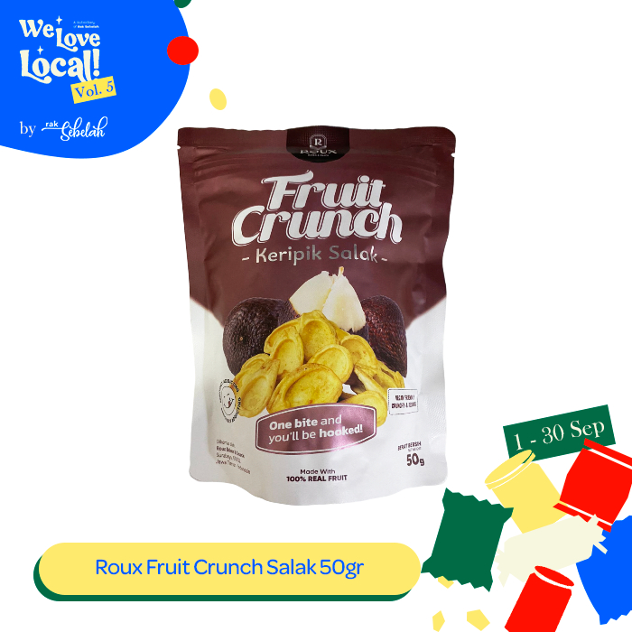 

Roux Fruit Crunch Salacca 50g - Keripik Buah Salak Kering Sehat